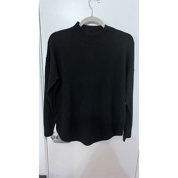 Madewell BLACK LONG SLEEVE WOOL BLEND SWEATER WOMENS SZ XS NEW WITH TAGS - Picture 1 of 10